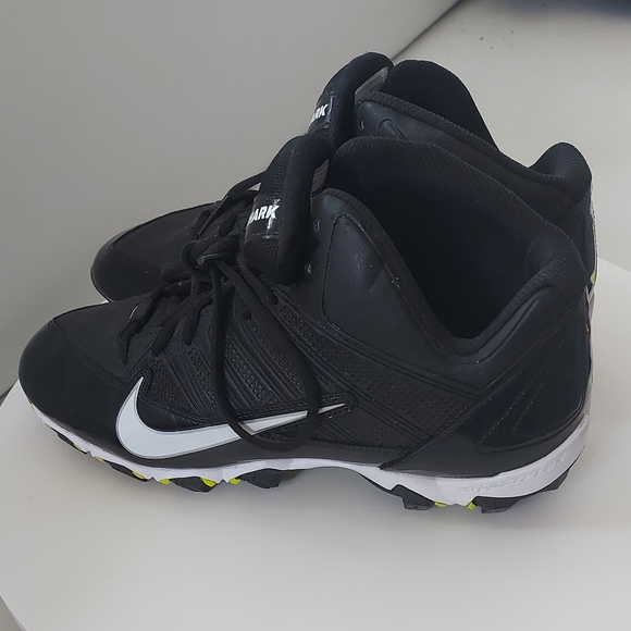 Men's NIKE ALPHA "FAST-FLEX"; Size: 10.5 Black, White, Lime green Sport Cleats. - Picture 5 of 6